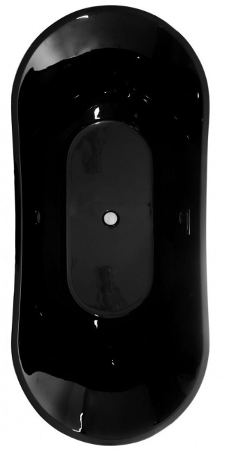 Отдельностоящая акриловая ванна Rea Ferrano Black 170x80 (Польша) - фото2